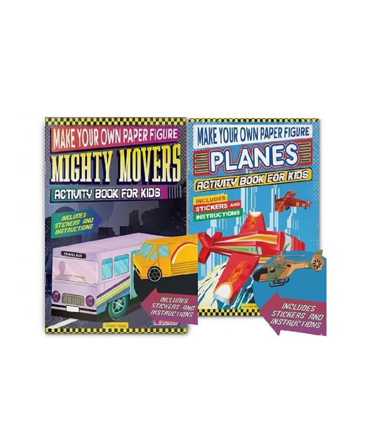 Make Your Own Paper Figure – Mighty Movers & Planes  Combo of 2 Books
