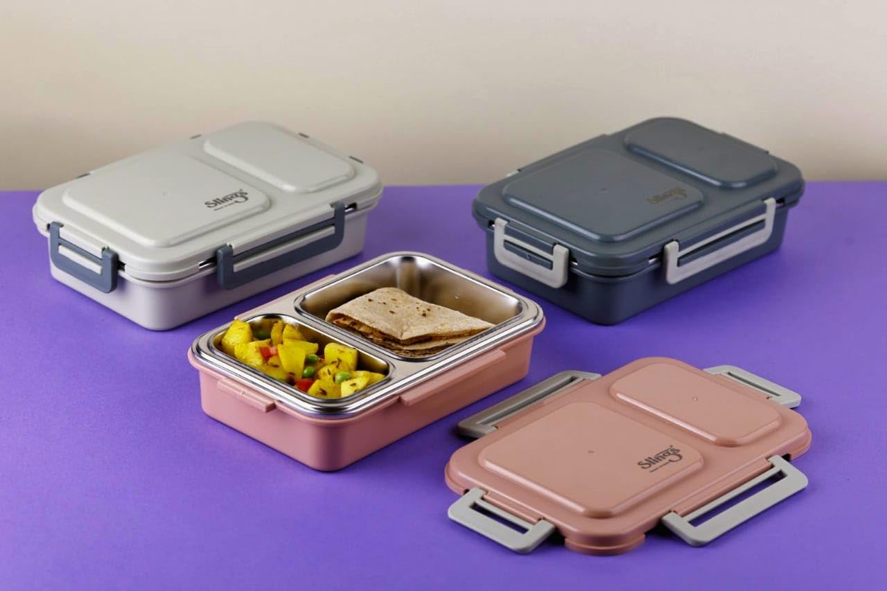 Insulated Lunch Box for Kids to School - Durable Steel Leakproof Hot Tiffin Box with Compartments, Perfect for School, Daycare and Travel (800ml)