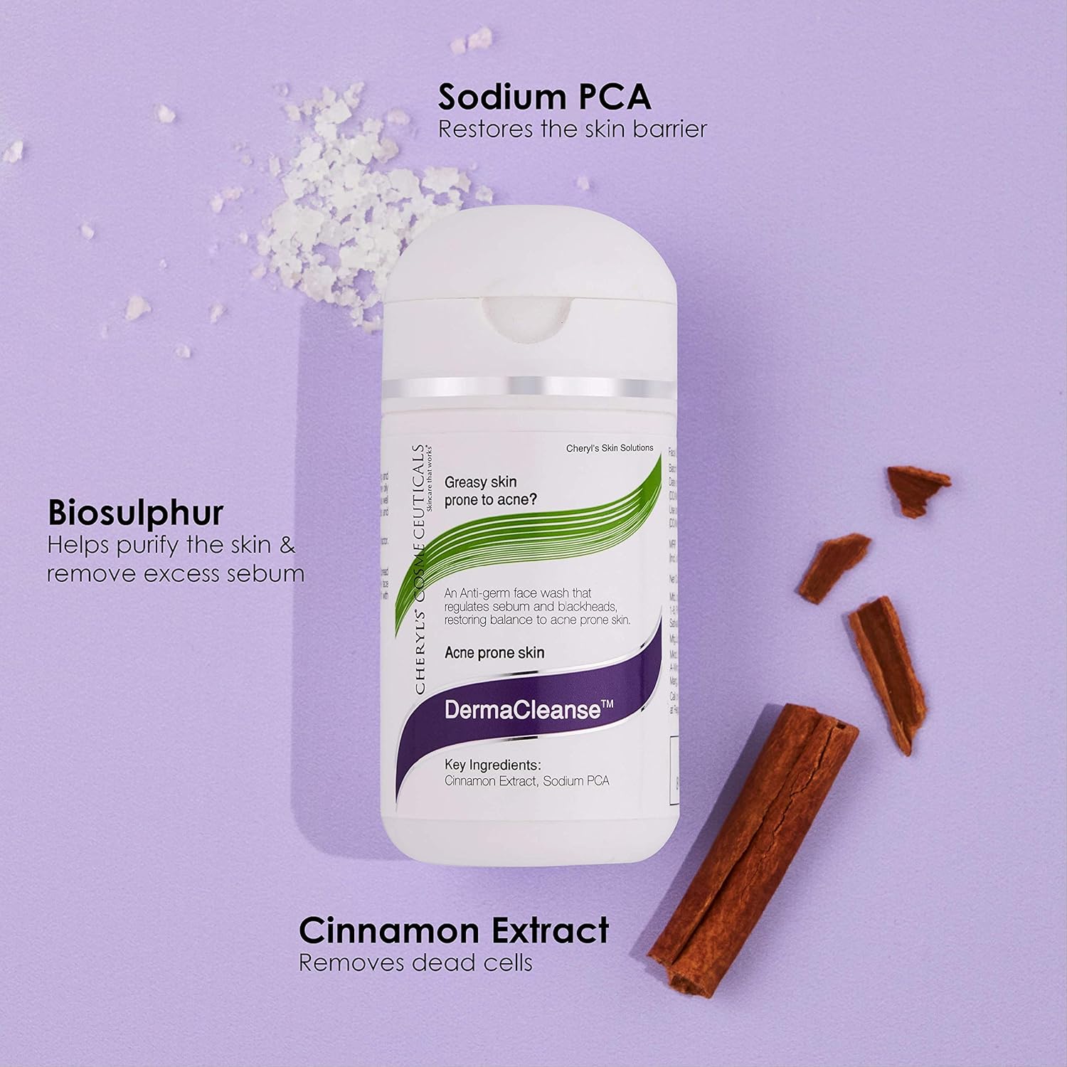 Cheryl’s Cosmeceuticals Derma Cleanse Face Wash (80g) For Acne Prone Skin