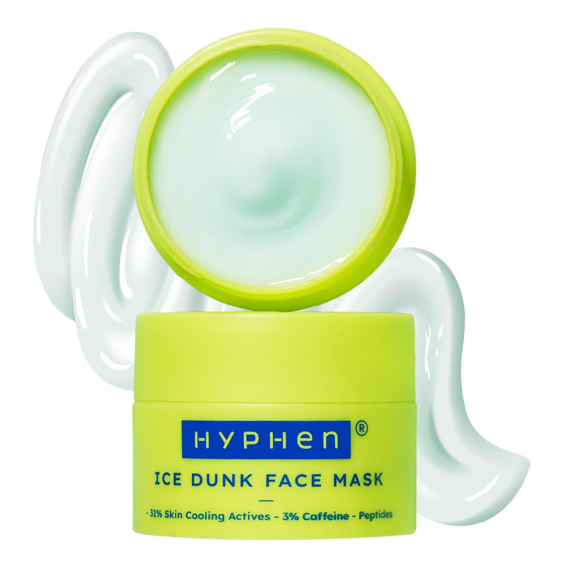 Hyphen Ice Dunk Cooling Face Mask - 31% Cooling Actives, 3% Caffeine - Instant Depuff 50gm