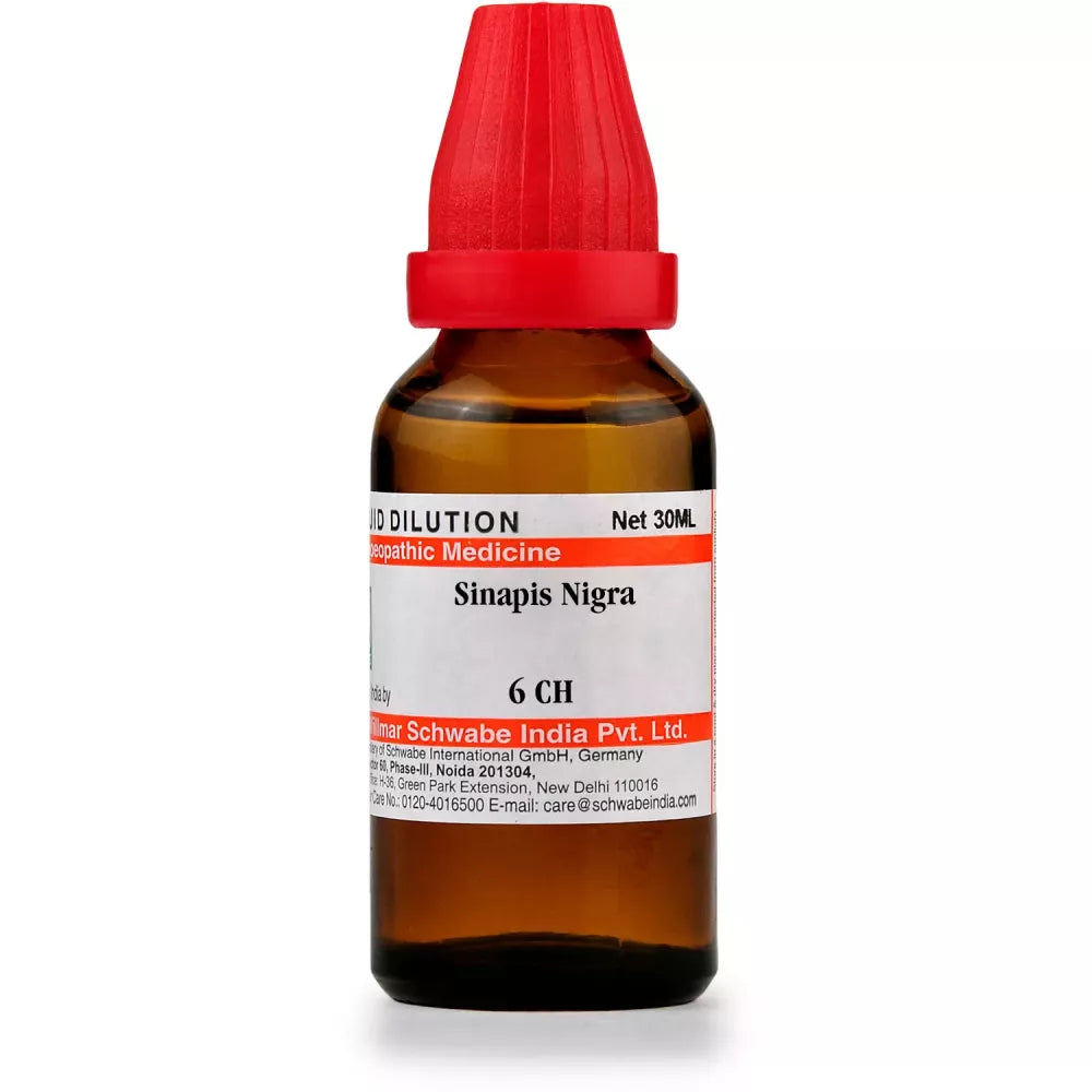 Dr Willmar Schwabe India Sinapis Nigra Mother Tincture (Q) (30ml) for cough eczema vomiting nausea