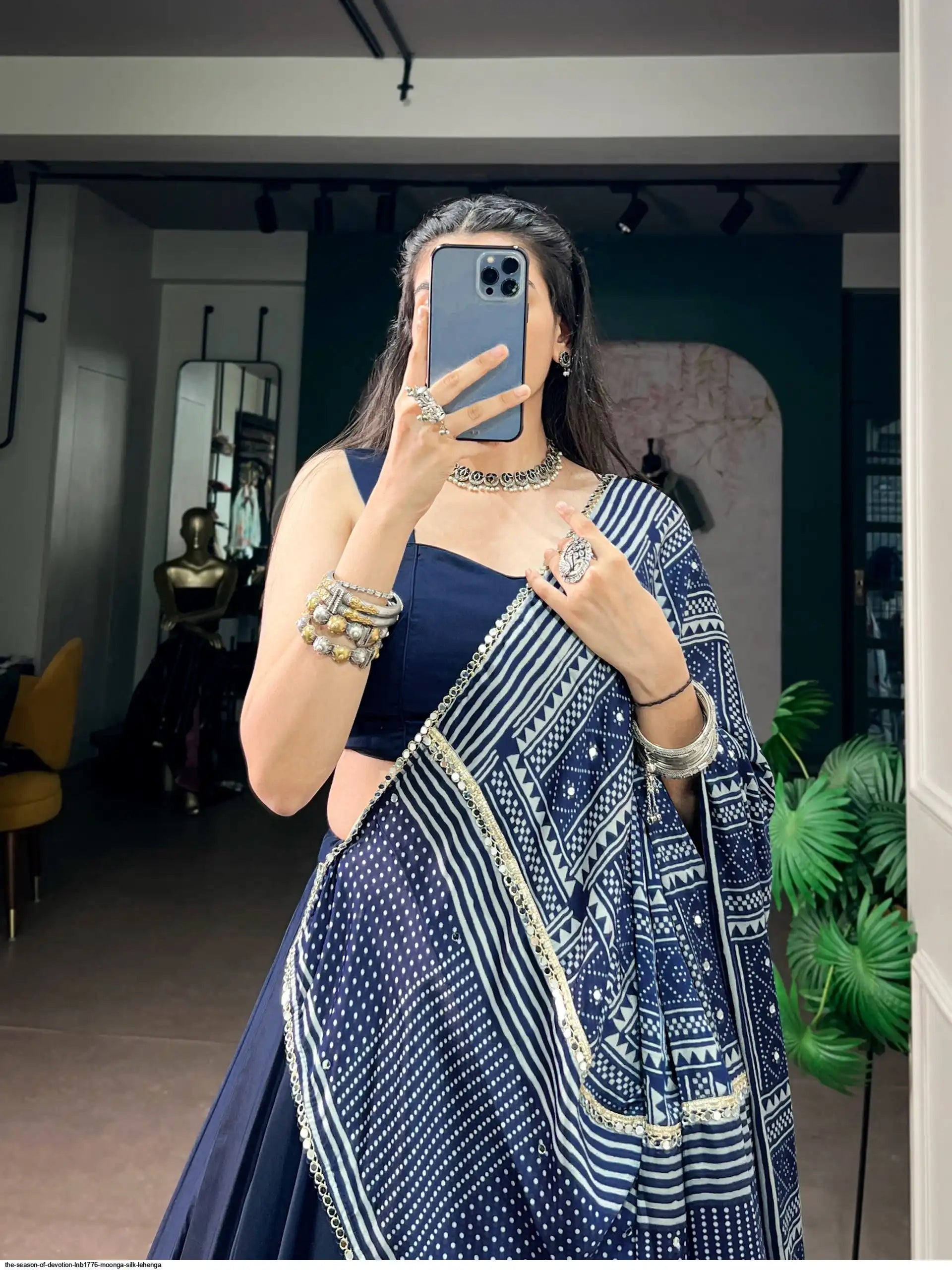 THE SEASON OF DEVOTION LNB1776 MOONGA SILK LEHENGA