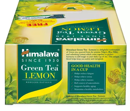 Himalaya Green Tea Lemon | Tea Bags | 2Gm | 20 No's | Free Complete Care Toothpaste 80 Gm