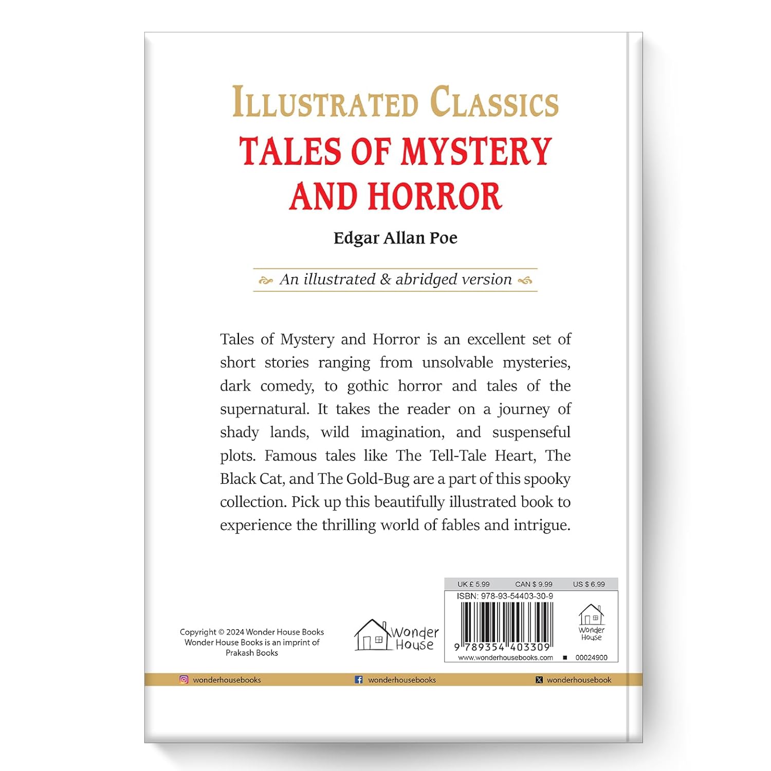 Tales of Mystery and Horror : Illustrated Abridged Children Classic English Novel with Review Questions (Hardback) Book