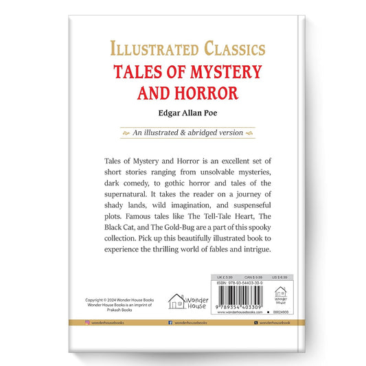 Tales of Mystery and Horror : Illustrated Abridged Children Classic English Novel with Review Questions (Hardback) Book