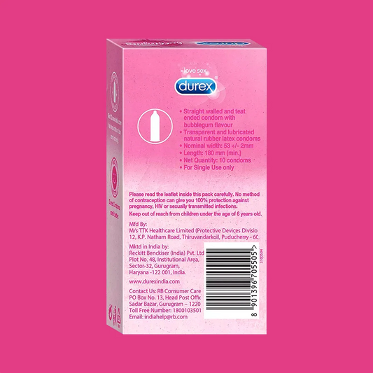 Durex Extra Thin Bubblegum Flavoured - 12 Condoms