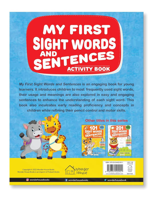 My First Sight Words and Sentences: Activity Book for Children | Paperback – Picture Book