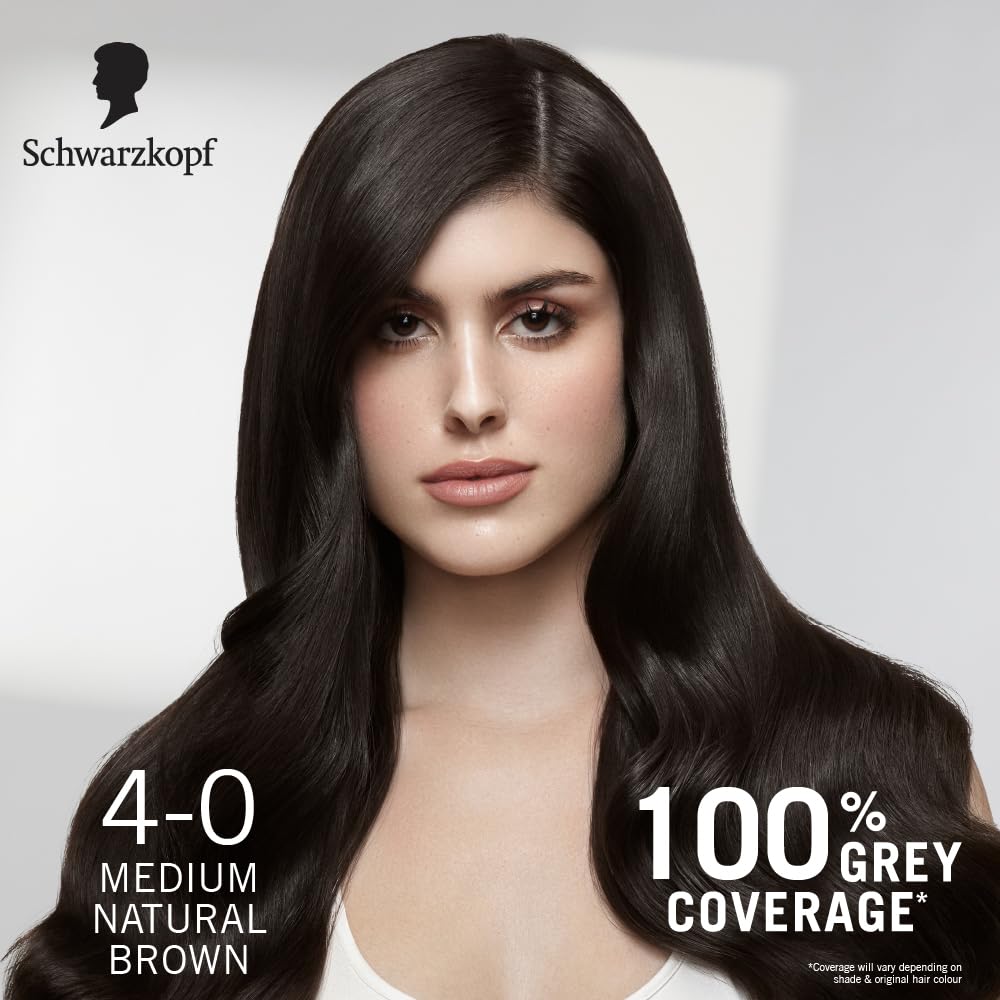 Schwarzkopf Colour Specialist At Home Permanent Hair Colour With Omegaplex Anti-Breakage Technology And Hyaluronic Acid With 2 After Colour Repair Masks For Softer Hair, 4.0 Medium Natural Brown 165ml