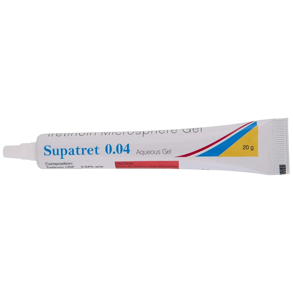 Supatret 0.04% Aqueous Gel (20gm) For Acne, Wrinkles, Skin Spots