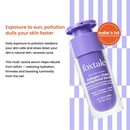 FoxTale Collagen PDRN Cell Renewal Serum with Niacinamide - 30ml