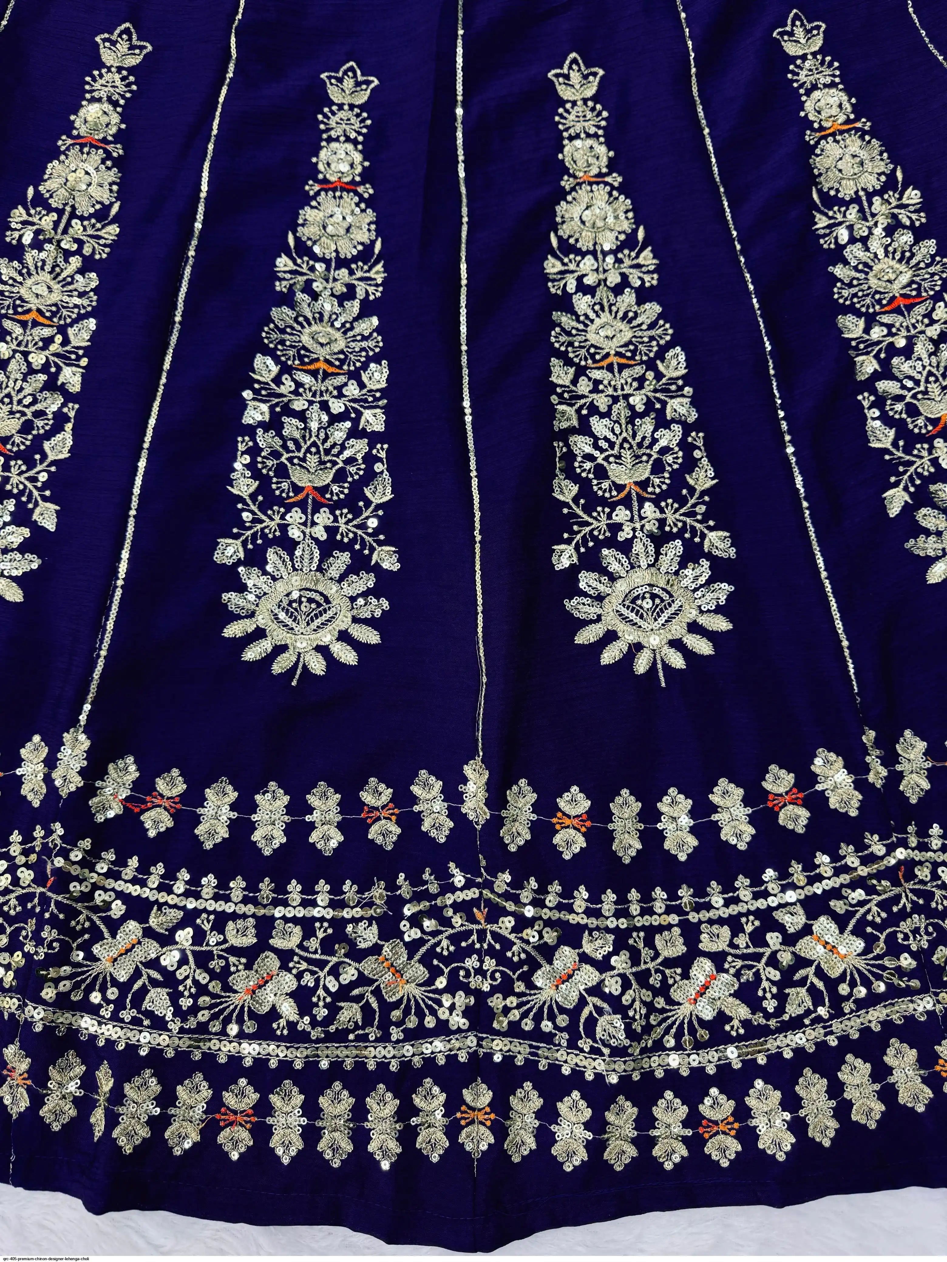 QRC 405 PREMIUM CHINON DESIGNER LEHENGA CHOLI