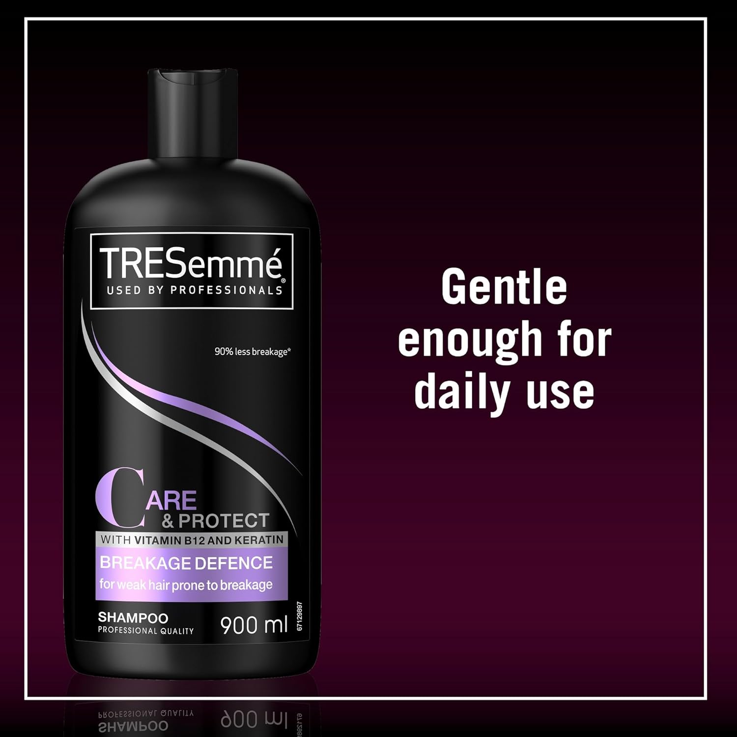 TRESemmé Care & Protect Breakage Defence Shampoo, 900 ml, With Vitamin B12 and Keratin, For Hair Prone to Breakage