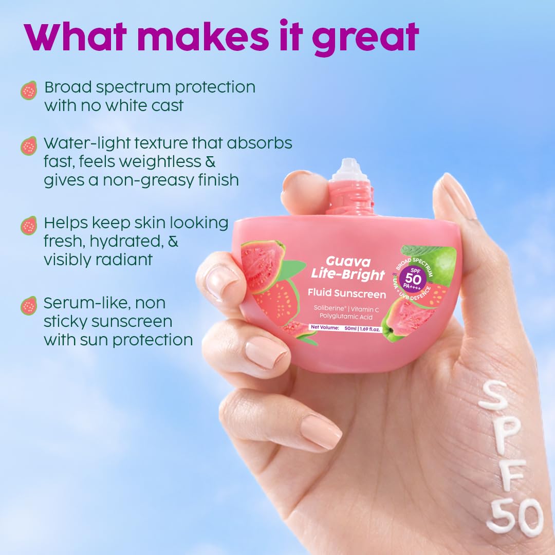 PLIX- THE PLANT FIX Guava Glow Fluid Sunscreen |