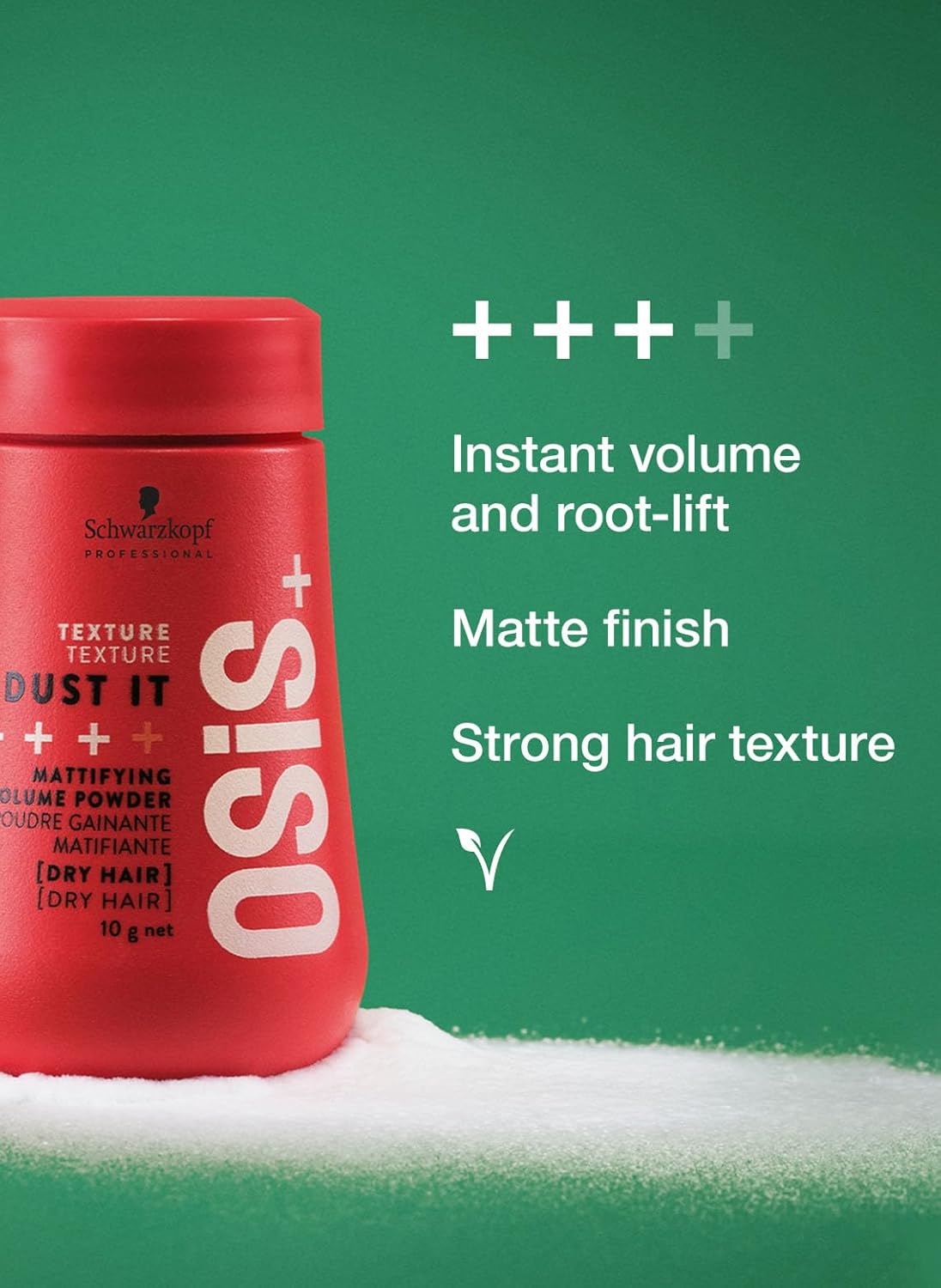 Schwarzkopf Professional OSiS+ Dust It Mattifying Powder | Volumizing & Texturizing Hair Powder for Men & Women | Long-Lasting Hold with Natural Matte Finish | Professional Hair Styling - 10 Gram