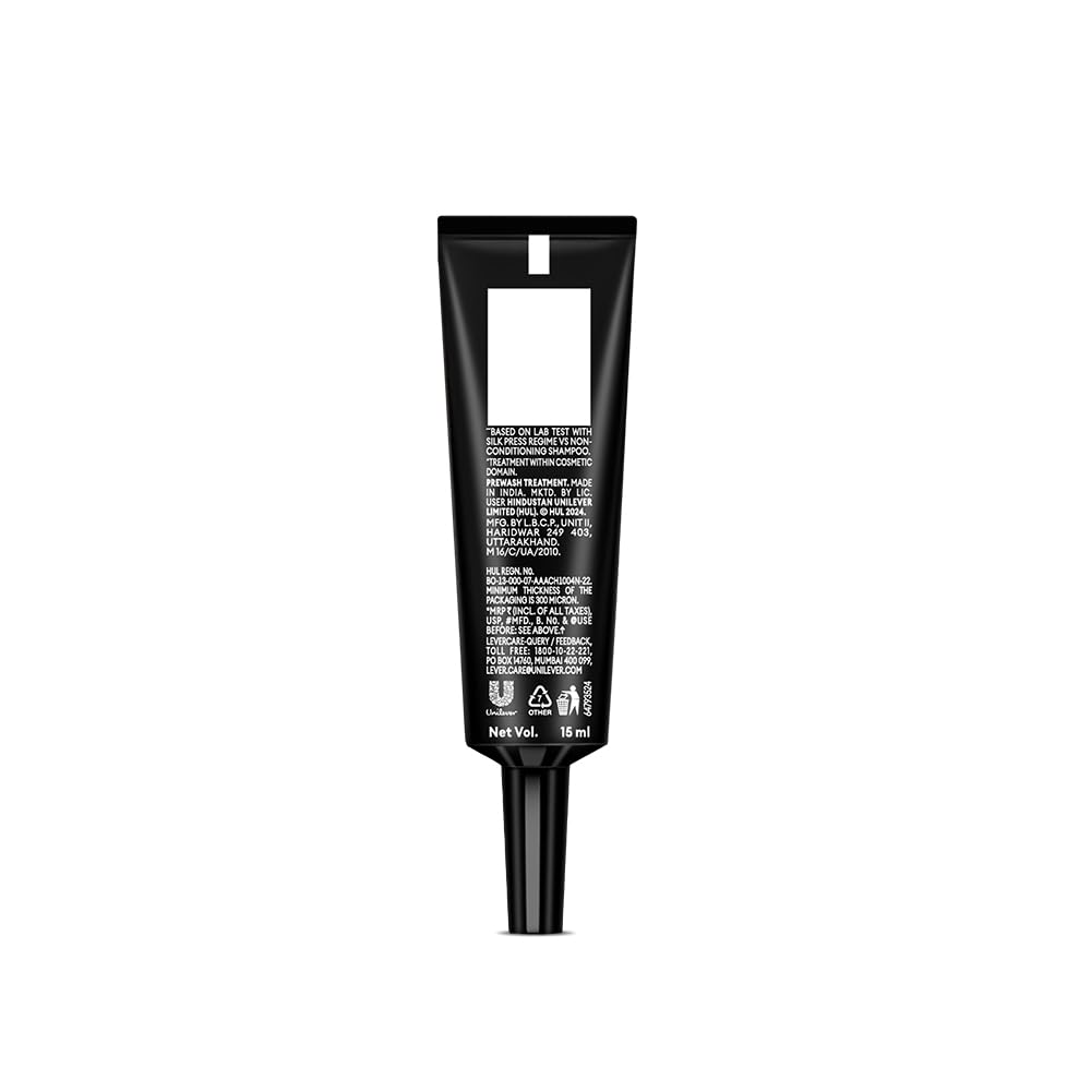 TRESemme Silk Press Pre-Wash Treatment Ampoules 4 x 15ml | Heatless Hair Straightening Treatment | Straight Hair | At-Home Treatment for straight hair