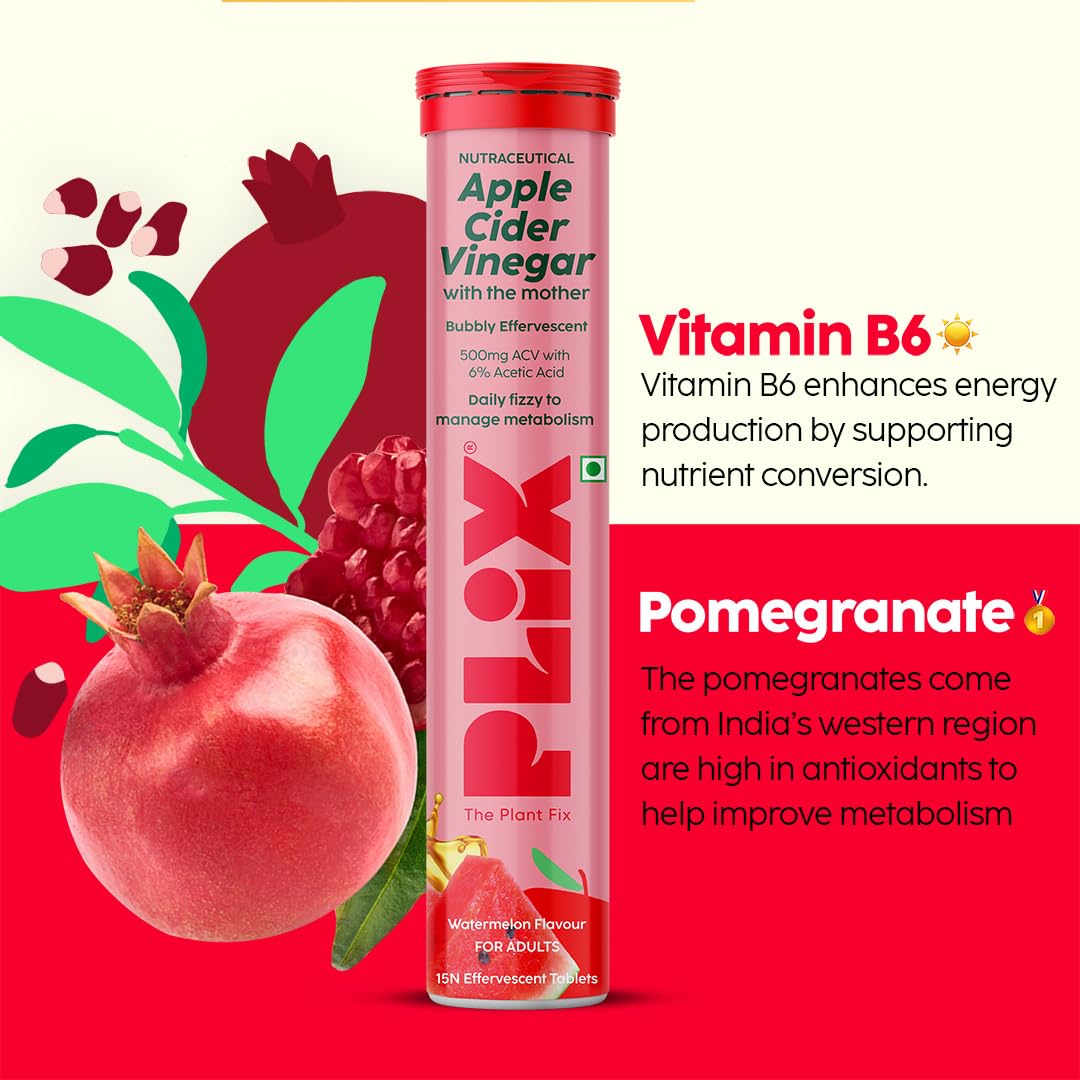 THE PLANT FIX Apple Cider Vinegar Effervescent Tablet with mother