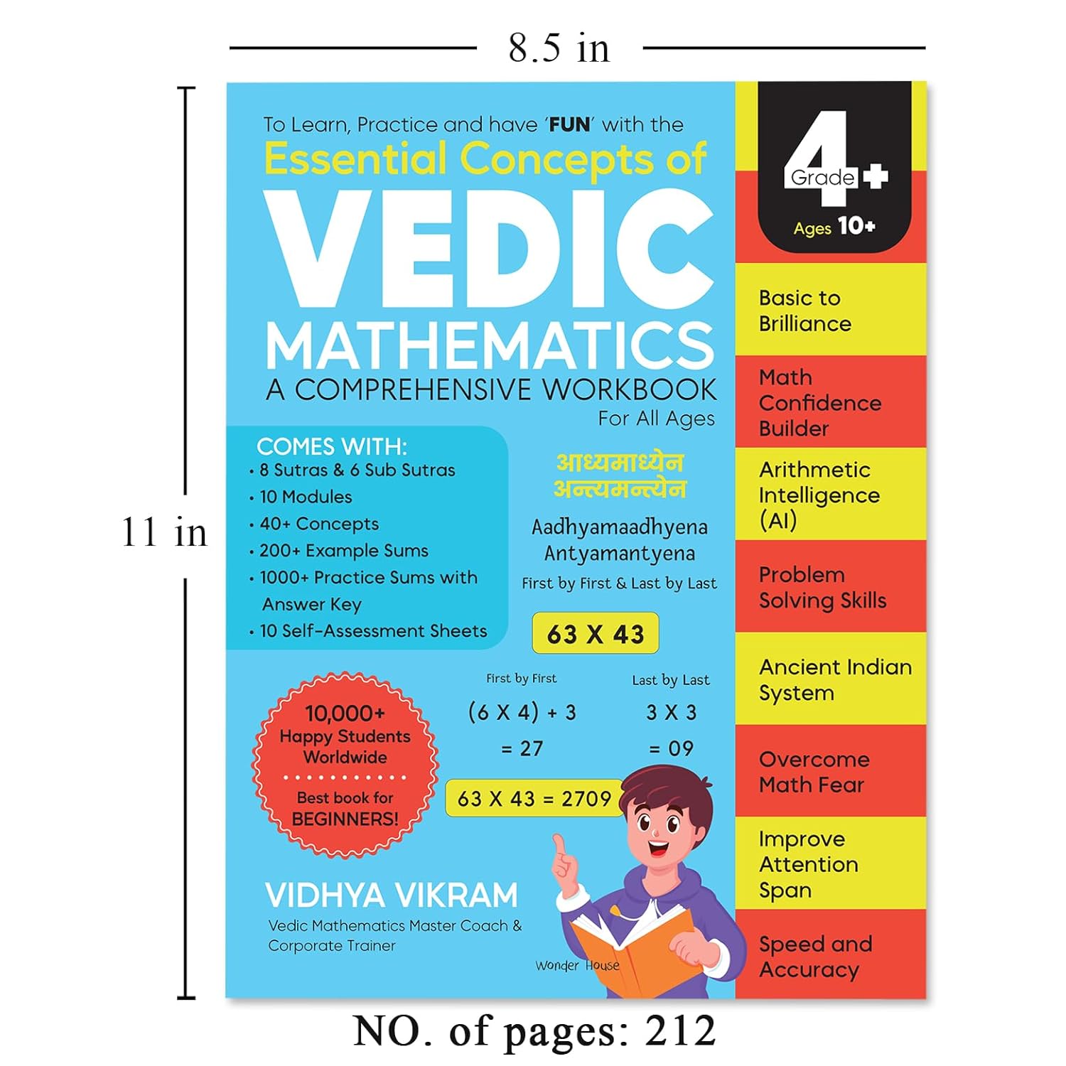 Essential Concepts of Vedic Maths – Comprehensive Workbook for All Ages Speed Math, Tricks & Mental Calculations  Book