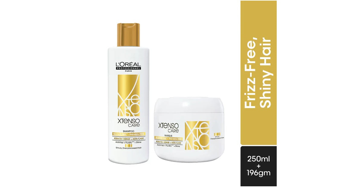 Loreal Paris Professionnel Xtenso Care Shampoo & Mask Combo 250ml + 196gm