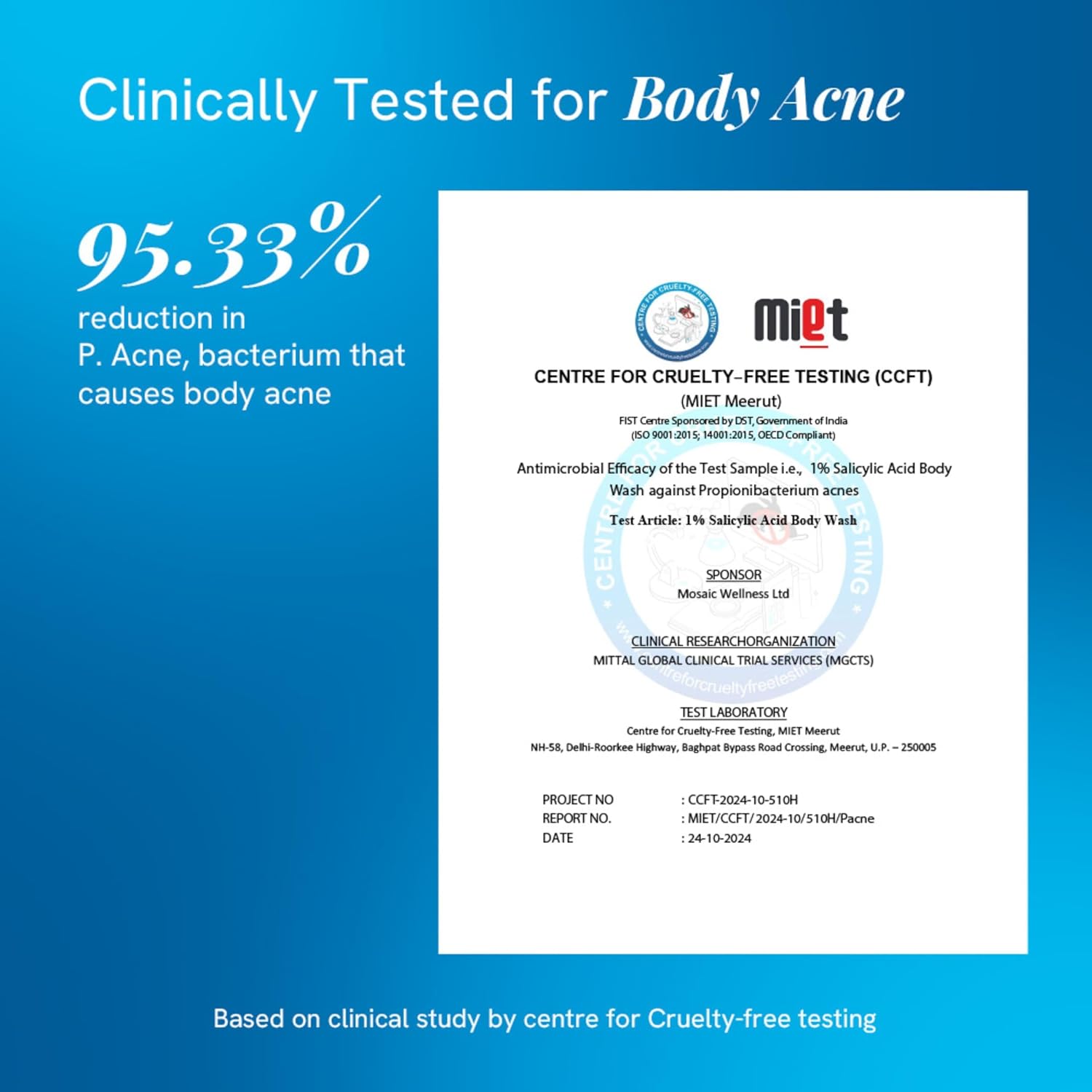 BeBodywise 1% Salicylic Acid Body Wash - 250 ml