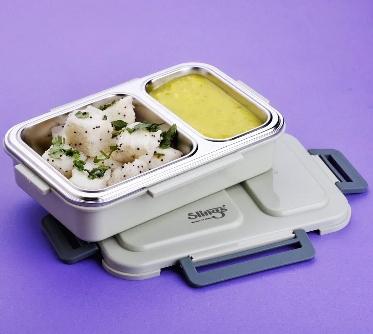 Insulated Lunch Box for Kids to School - Durable Steel Leakproof Hot Tiffin Box with Compartments, Perfect for School, Daycare and Travel (800ml)