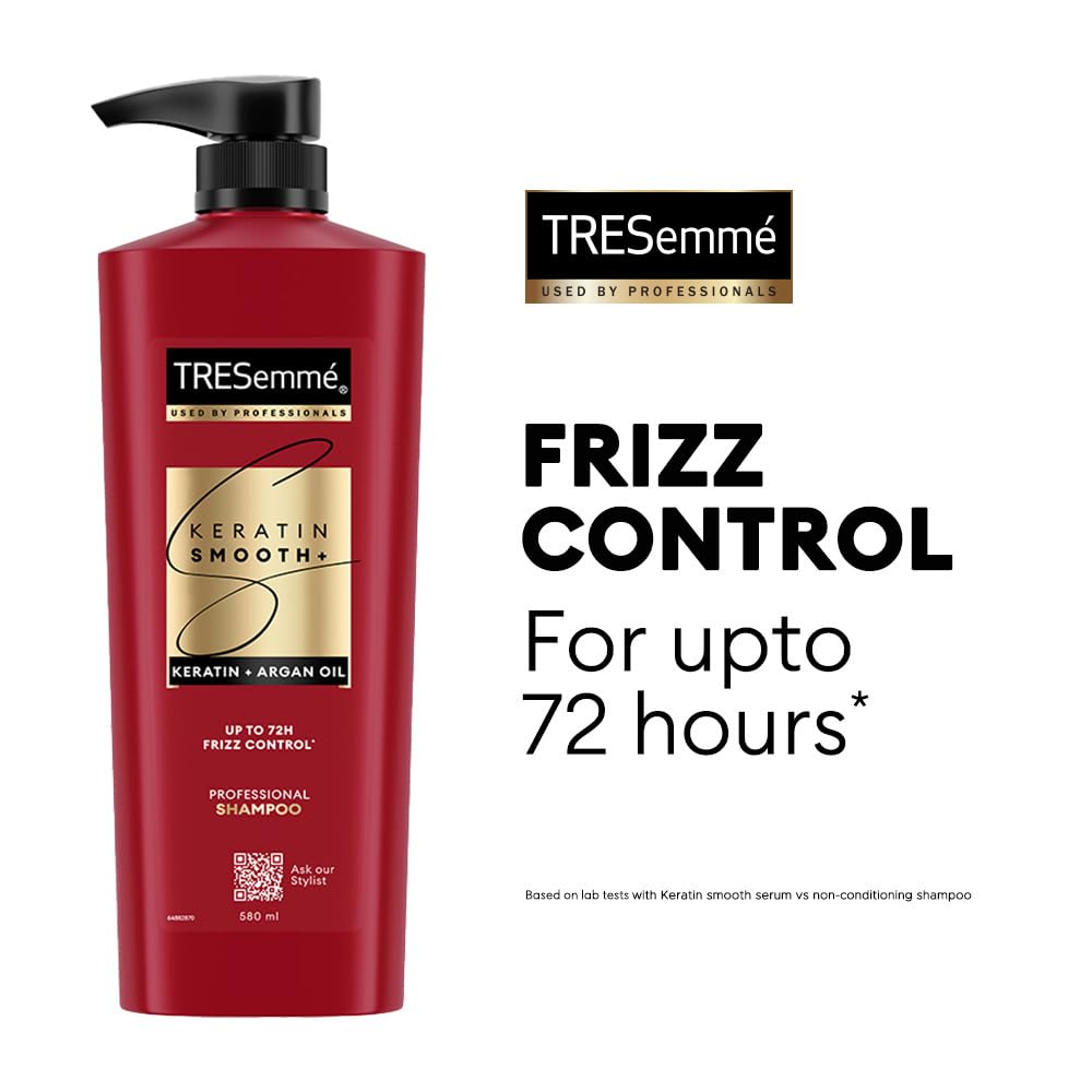 TRESemme Keratin Smooth+ Shampoo 580ml With Keratin Protein and Argan Oil