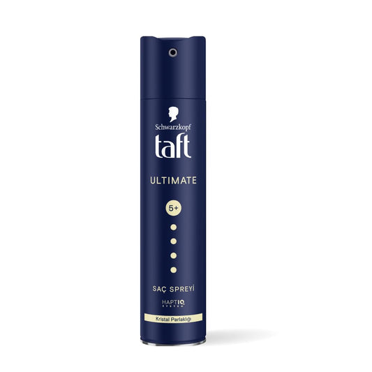 TAFT Schwarzkopf Ultimate Hair Spray For Hair With Crystal Shine | Hold 5+ For 72H hold | Protects From Wind And Humidity | No Stickiness | Easy To Brush Out | For Salon Like Finish - 250Ml. |