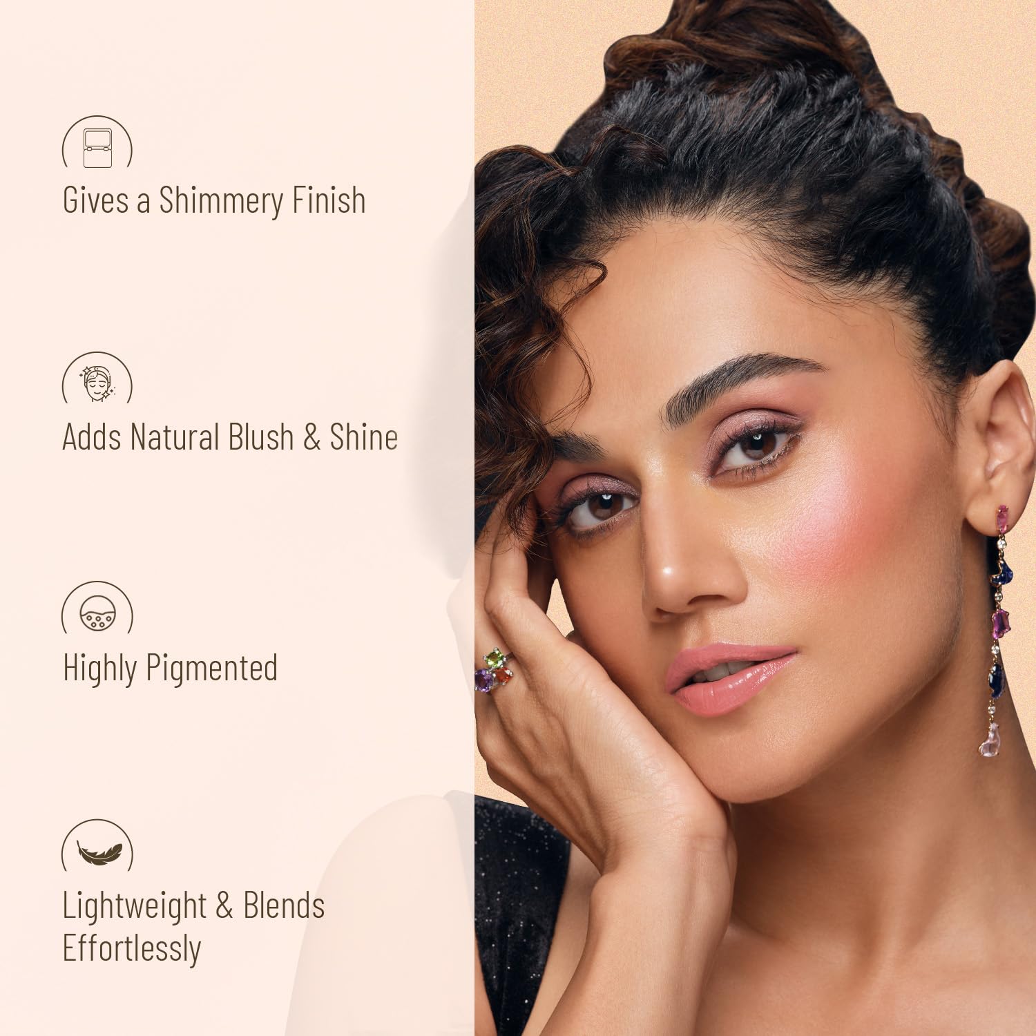 Swiss Beauty Baked Shimmer Blusher And Highlighter Palette For Face Makeup| Multicolor-5, 7 Gm |