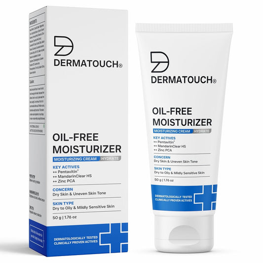 DERMATOUCH Oil-Free Moisturiser – Lightweight Hydration | Non-Greasy Daily Moisture Care | Helps Maintain Skin Balance | 50g