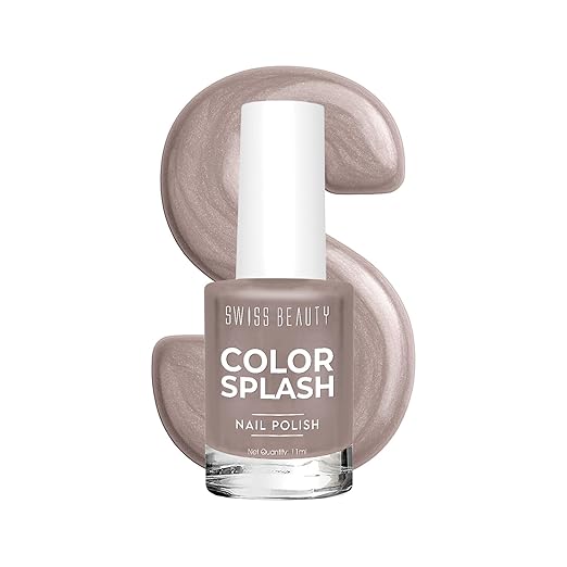 Swiss Beauty Color Splash Nail Polish - Long-Lasting, Glossy - 11 ML, Mauve Mojito