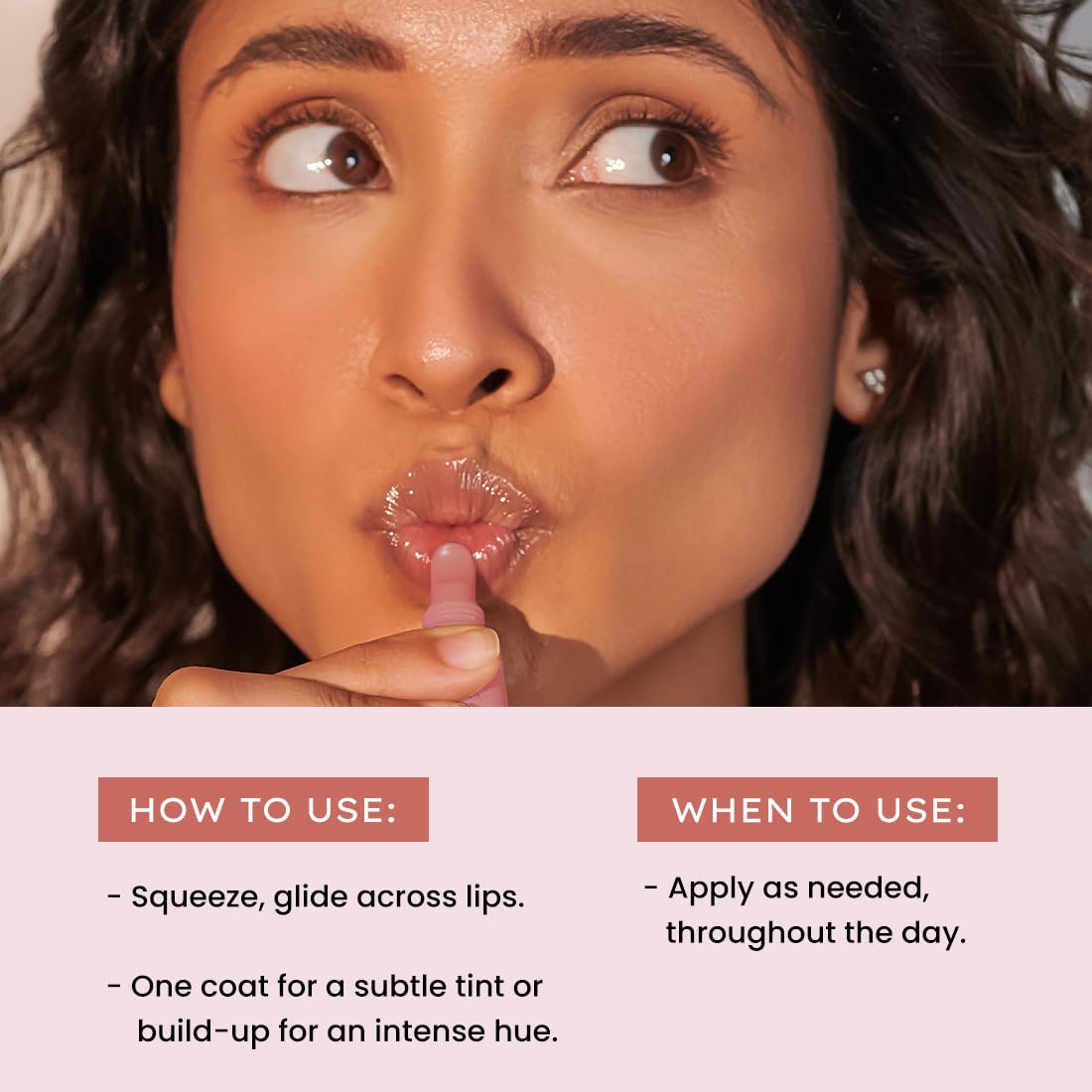 Hyphen Tinted Lip Balm - Hazel | 1% Vitamin E, 2% Squalane & Peptides | Brightening Lip Balm for Dark Lips | 24h Moisturization for Dry Lips - 10 gm