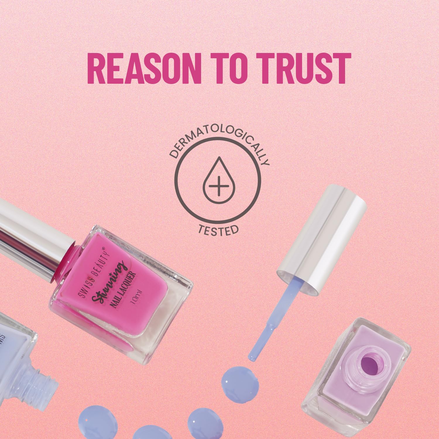 SWISS BEAUTY Stunning Matte Finish Nail Lacquer | Chip Resistant, Quick Drying Nail Paint | Highly Pigmented With High Shine Nail Polish | Shade - Great Pink, 10ml