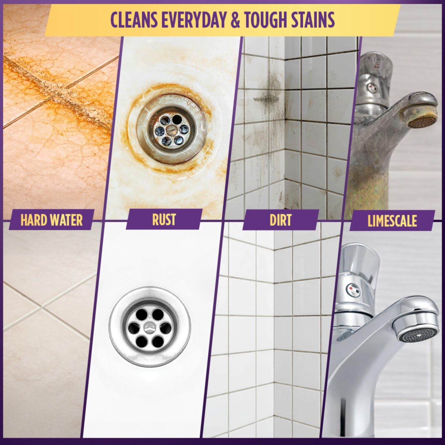 Harpic Bathroom Cleaner Ultra | Citrus Splash | 1L | 10X Tough Stain Remover
