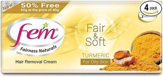 Fem Fairness Naturals Hair Removal Cream Fair and Soft Oily Skin - 40 g
