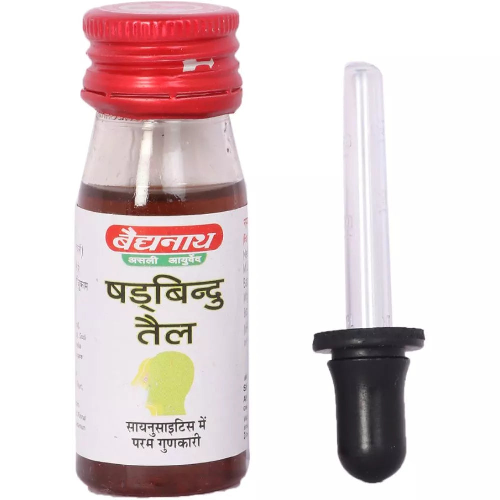 Baidyanath Shadbindu Tail (25ml) Sinusitis, Headache, Catarrh, Cough, Coryza and Rhinitis