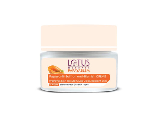 Lotus Herbals Papayablem Papaya-N-Saffron Anti-Blemish Face Cream - 50 gm
