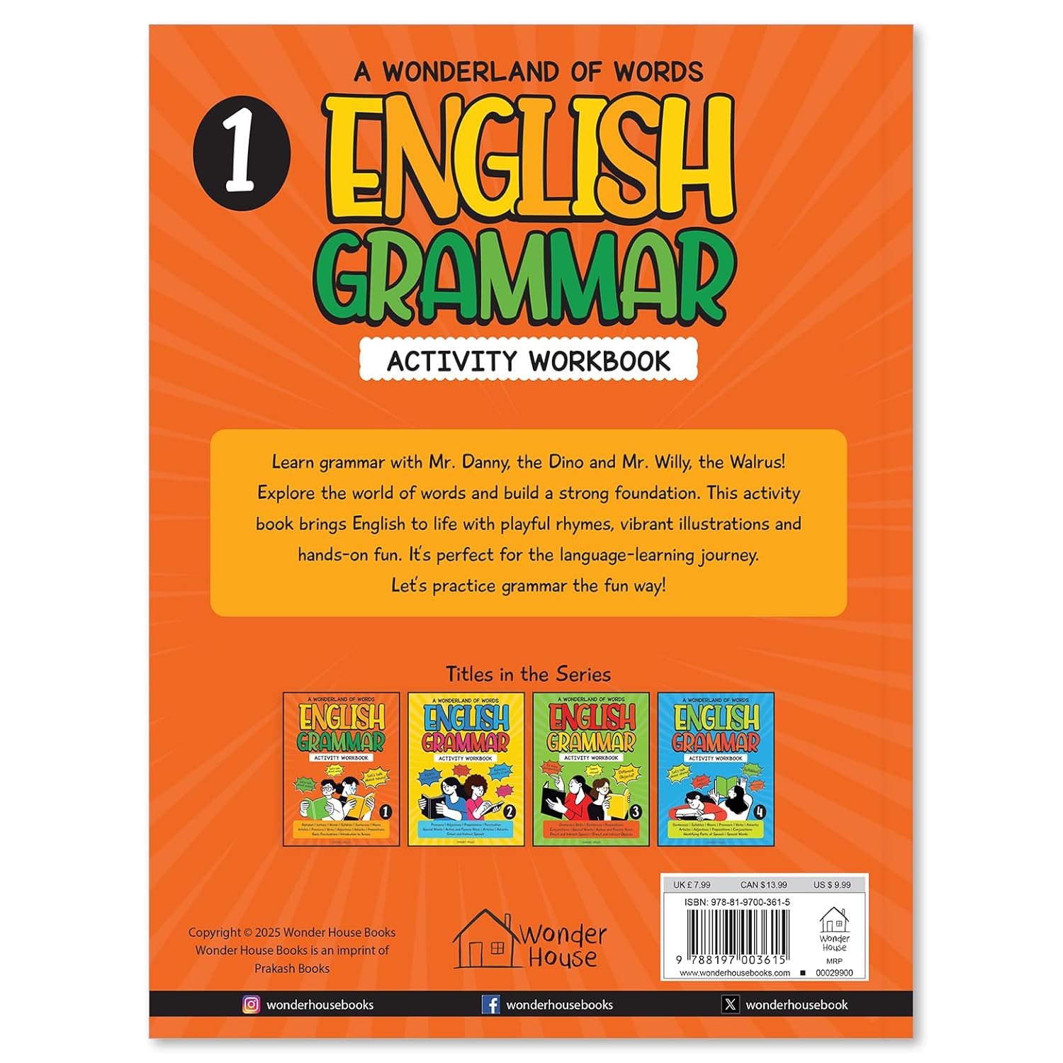 A Wonderland Of Words: English Grammar - Level 1 Activity Workbook Paperback