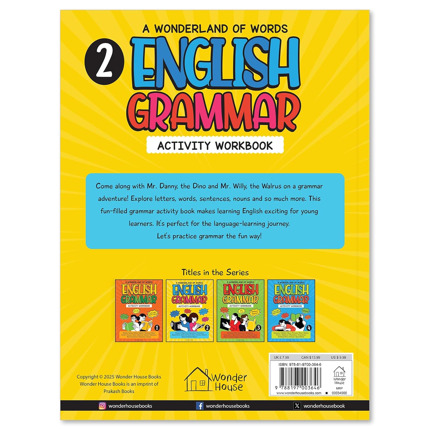 A Wonderland Of Words: English Grammar - Level 1, Level 2, Level 3 and Level 4 Activity Workbook  Combo Paperback