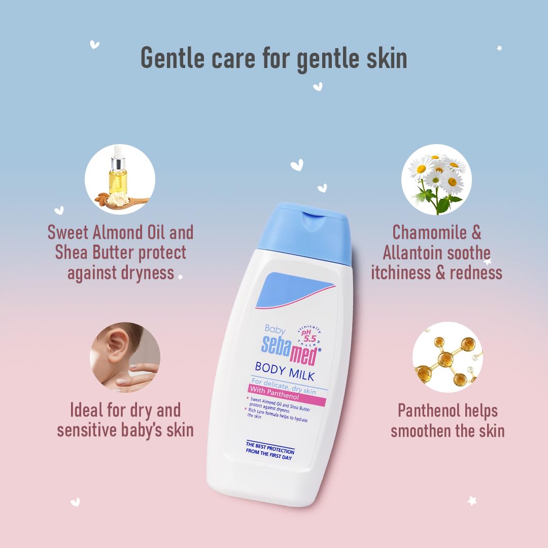 Sebamed Baby Body Milk For Dry Skin, Daily Moisturisation - 100 ml