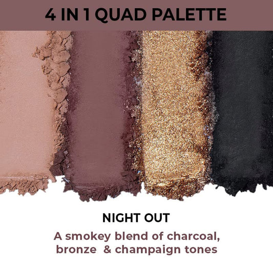 Nykaa Cosmetics Eyes On Me! 4 in 1 Quad Eyeshadow Palette - Night Out