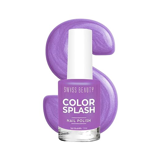 Swiss Beauty Color Splash Nail Polish - Long-Lasting, Glossy - 11 ML, Lavender Popsicle