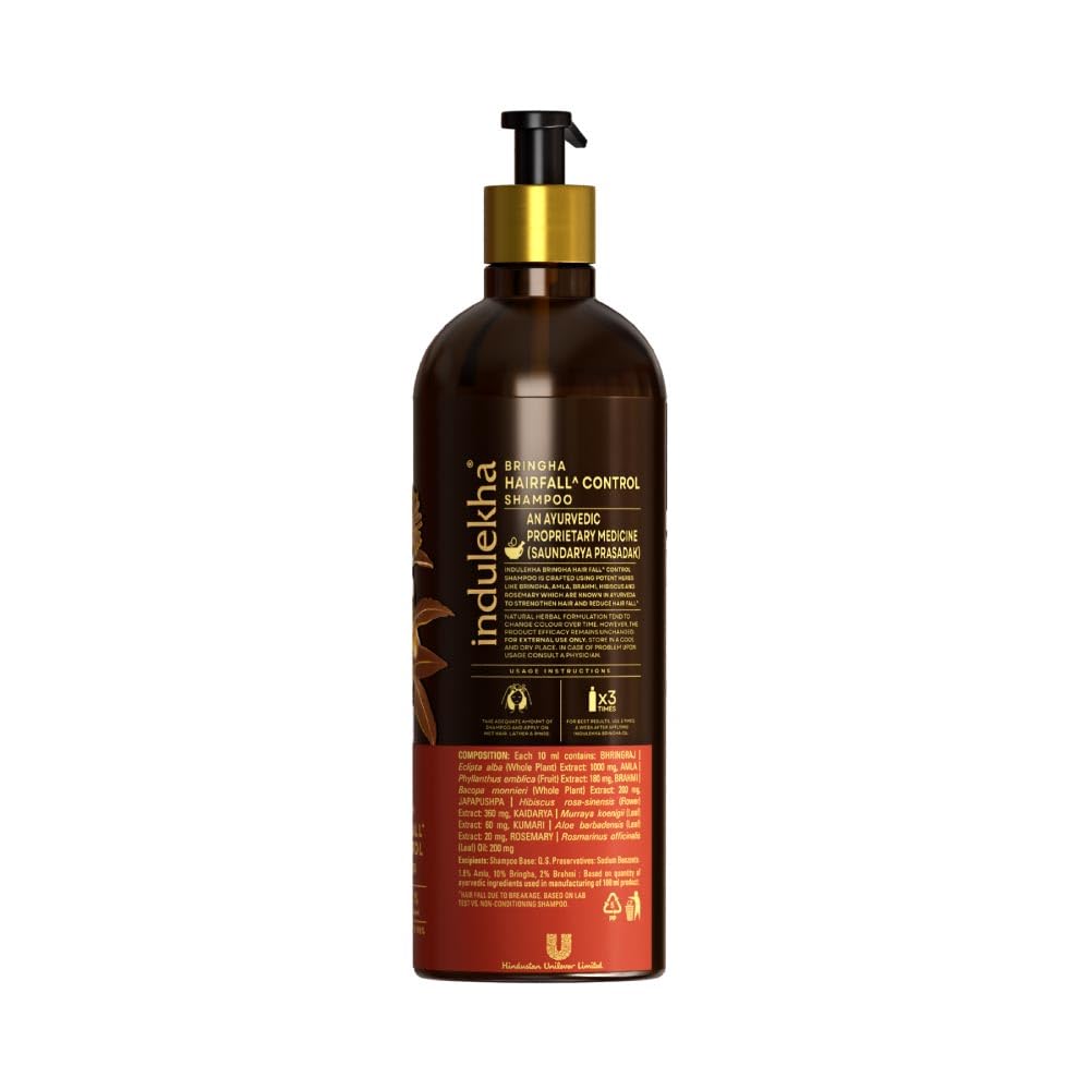 Indulekha Bringha Shampoo|| Proprietary Ayurvedic Medicine for Hairfall|| 580ml
