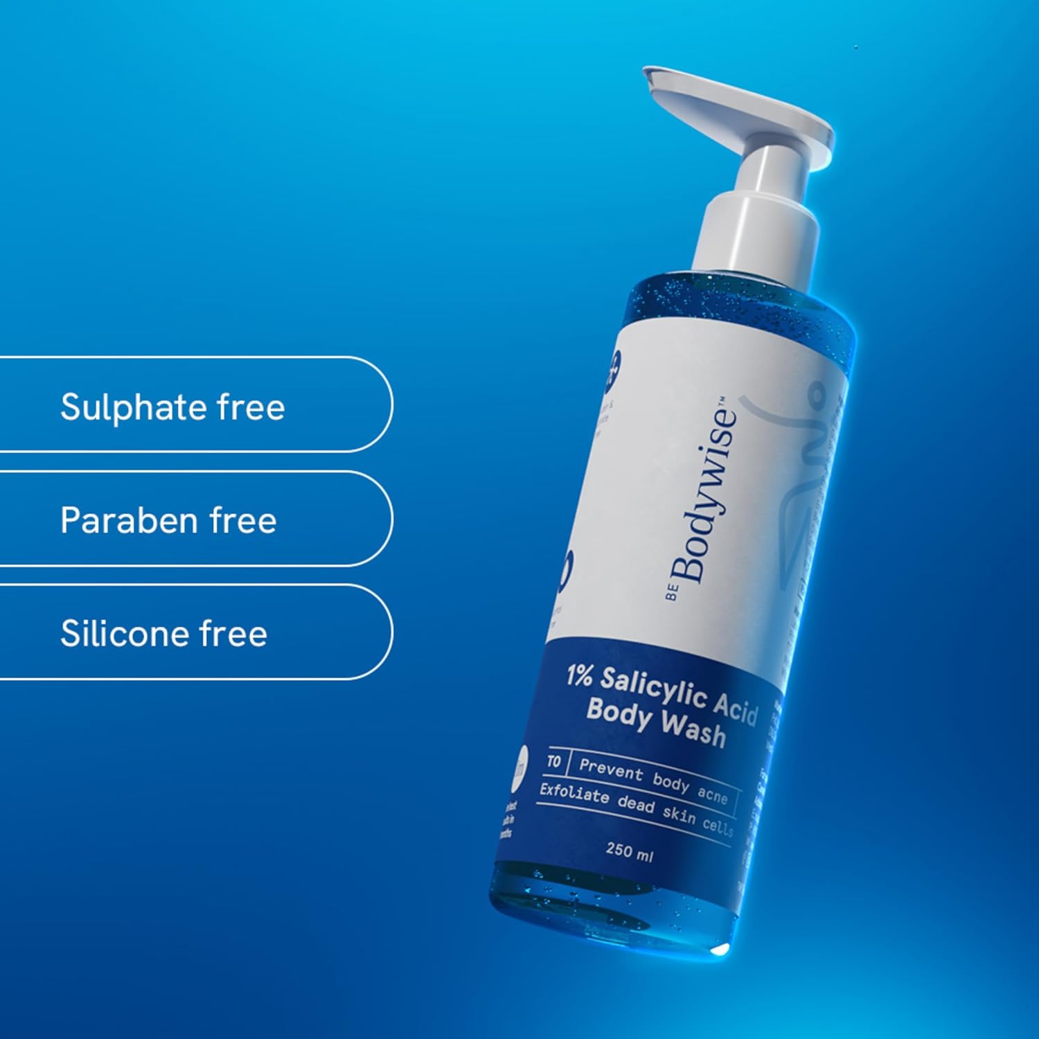 BeBodywise 1% Salicylic Acid Body Wash - 250 ml