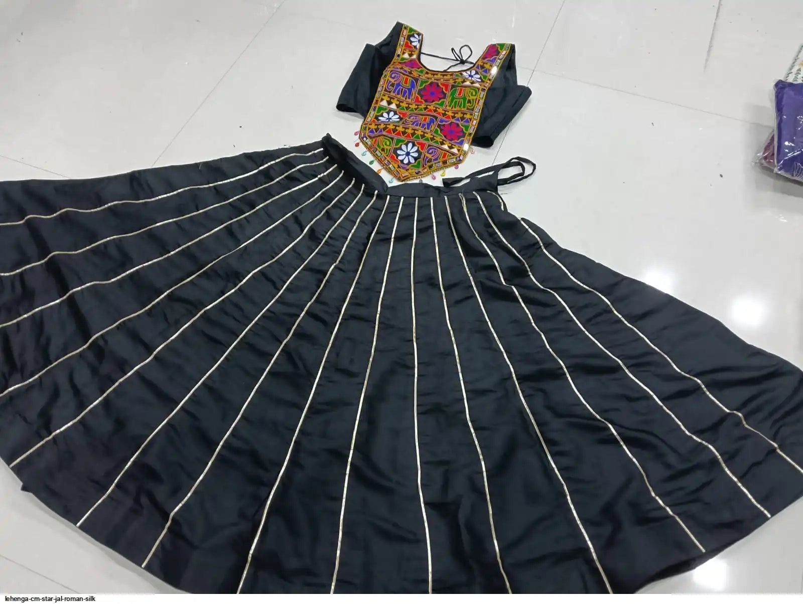 LEHENGA CM STAR JAL ROMAN SILK