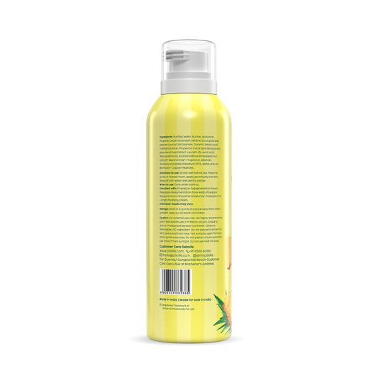 PLIX THE PLANT FIX Pineapple Bright Mousse Body Wash | Foamy mousse wash for Even-Toned Skin | Gentle Exfoliation | Niacinamide (Vitamin B3) | Alpha Arbutin | For Men & Women