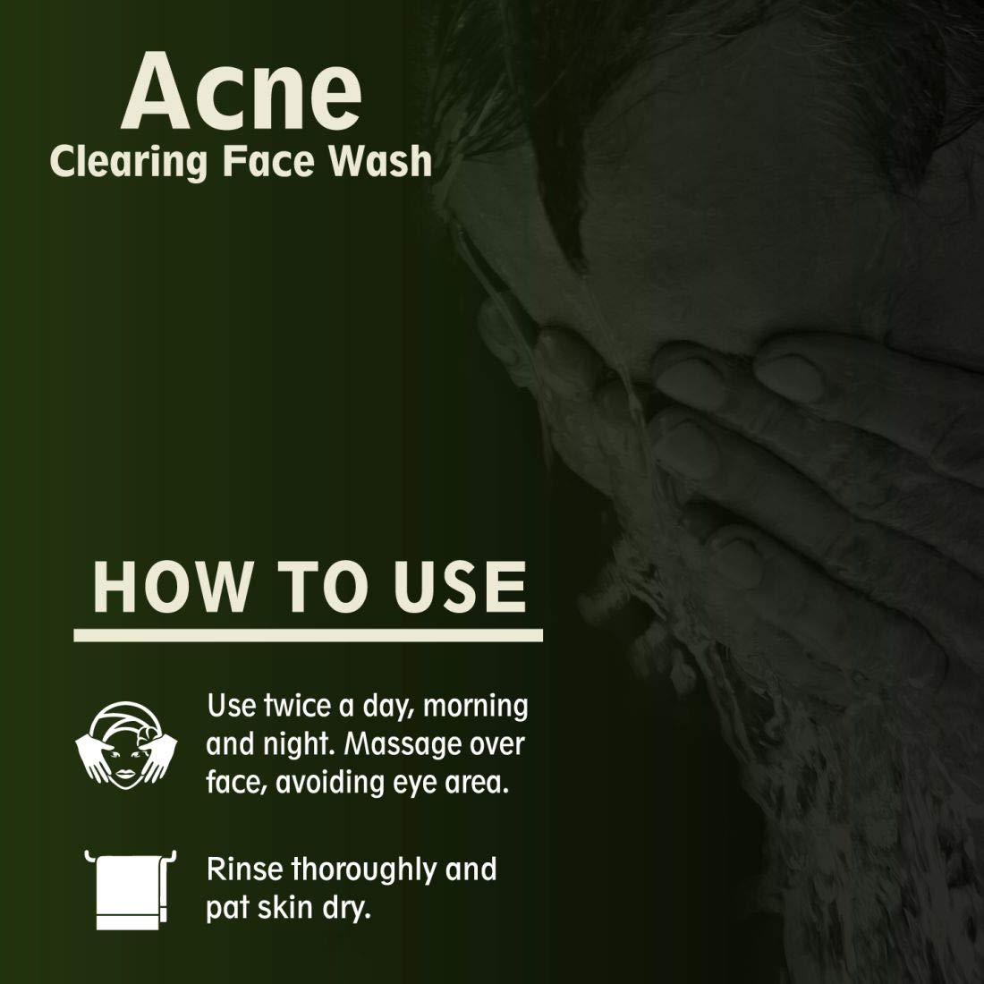 QRAA Men Intense Acne Clearing Face Wash/Cleanser, 100 g