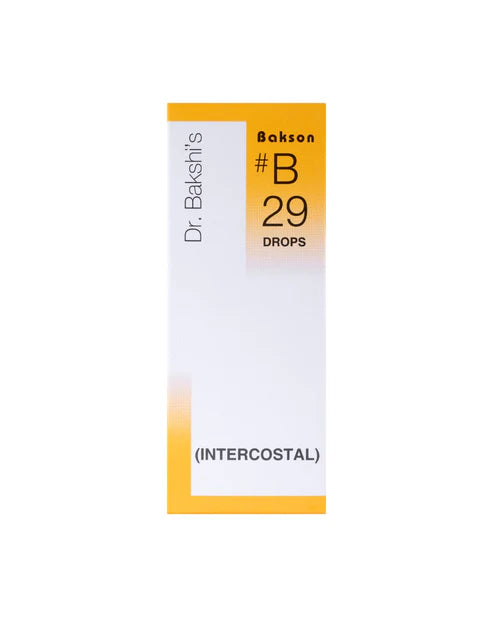 Bakson B29 Intercostal Drops (30ml) For Pain in the ribs, Chest Pains with Burning, short breath