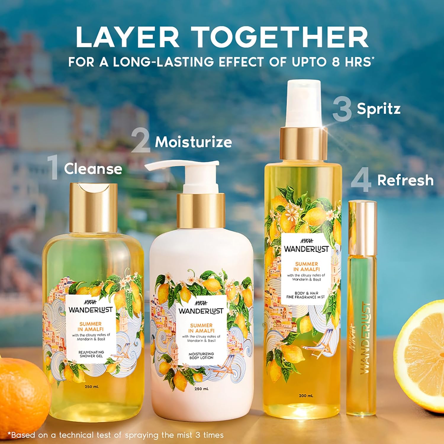 Nykaa Wanderlust Summer in Amalfi Eau De Parfum I Travel size, mini Perfume for Women – 16 ml I Mandarin and Basil Perfume |
