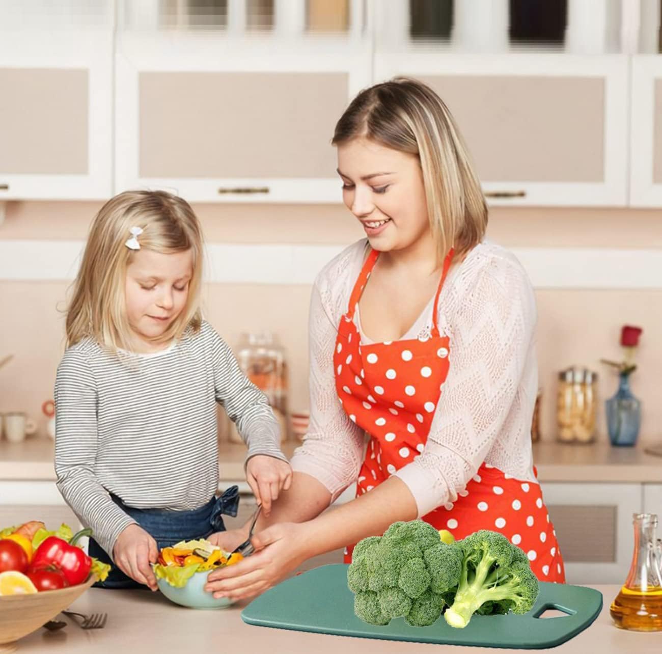 JD FRESH Plastic Chopping Board Set with Hanging Holes/Home Use Cutting Board/Chopping Board for Kitchen/Vegetable Cutting Board for Veggies, Fruits, with Easy Grip Handle (Set of 3)