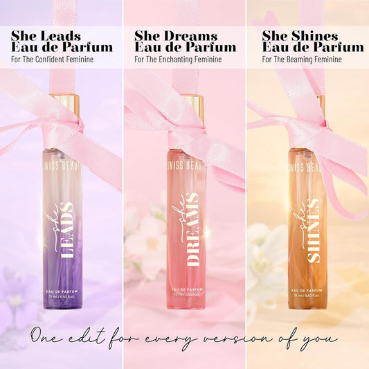 Swiss Beauty The She Edit | 3-In-1 Perfume Gift Box | Long-Lasting Fragrances | Travel-Friendly | Perfect For Gifting | 45ml