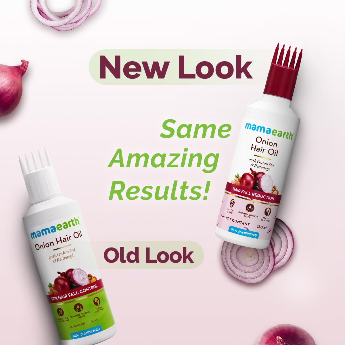 Mamaearth Onion Hair Oil for Hair Growth & Hair Fall Control with Redensyl 150ml